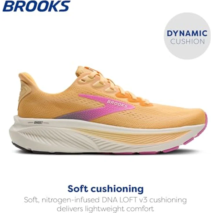 Brooks Ghost 17 Laufschuhe Damen, gedämpfte Lauf- und Fitnessschuhe mit atmungsaktivem Obermaterial, Grau – Bild 2
