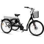 SachsenRAD Elektro-Dreirad T3A Trio II, E-Lastenrad Klapprad für Senioren mit Alarmanlage, LCD-Display, StVZO-zugelassene LED-Leuchten und Kenda 2.125 Zoll Reifen