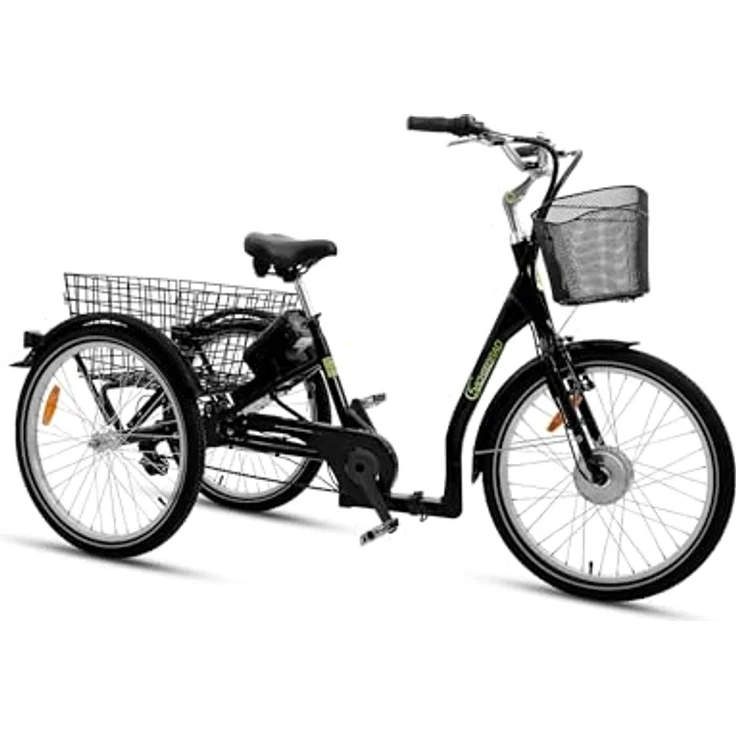 SachsenRAD Elektro-Dreirad T3A Trio II, E-Lastenrad Klapprad für Senioren mit Alarmanlage, LCD-Display, StVZO-zugelassene LED-Leuchten und Kenda 2.125 Zoll Reifen – Bild 1