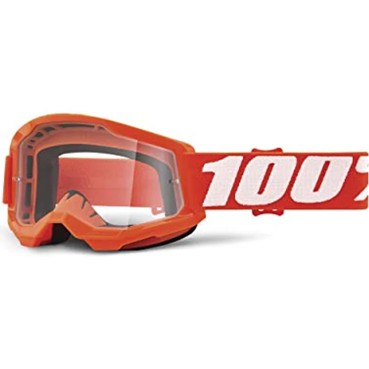 100% Strata 2, Skibrille für Kinder mit Antifog-Beschichtung, transparent und orange – Bild 2