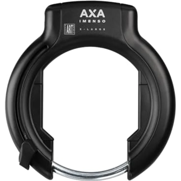 AXA Imenso X Large Ringschloss, schwarzes Fahrradschloss mit gehärtetem Stahlbügel und Anti-Bohr-Schutz, ART 2-Sterne-Sicherheitsstufe – Bild 2