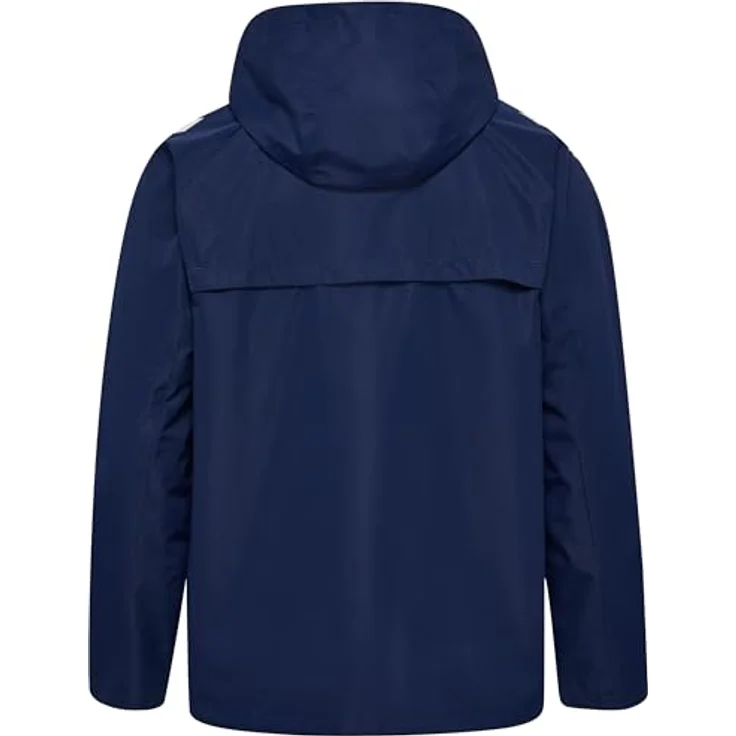 Hummel hmlLEAD 2.0 Allwetterjacke, strapazierfähig, wasserabweisend, verstaubare Kapuze, Blau, Größe L für Herren – Bild 2