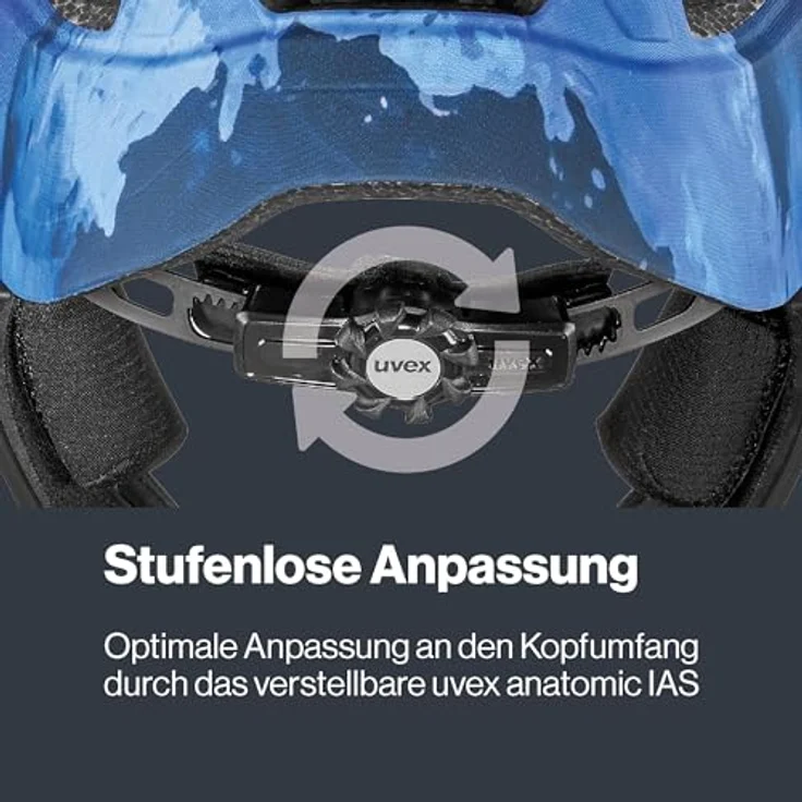 Uvex React Jr Fullface, Kinder MTB Fahrradhelm, dusk blue matt, 52-56 cm, leicht und sicher – Bild 5