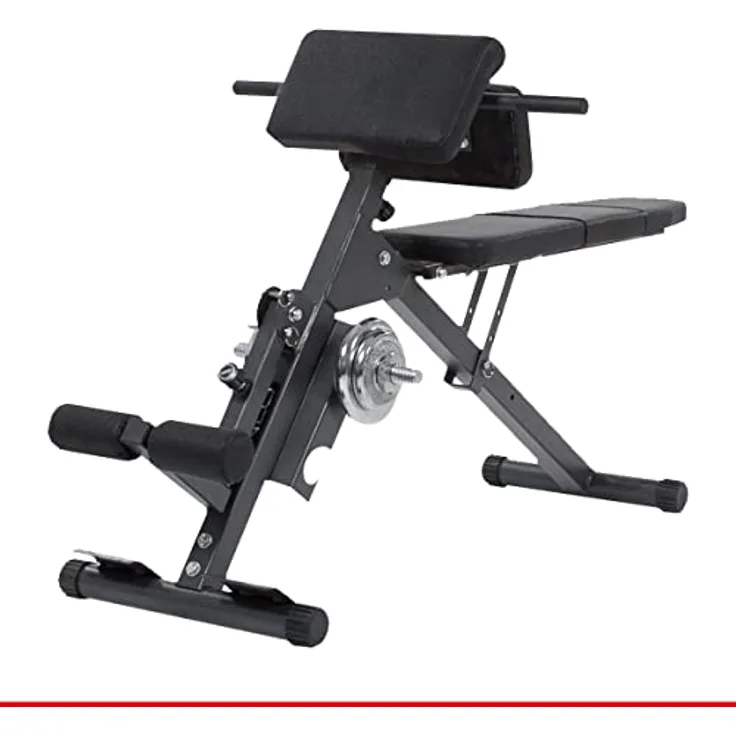 HAMMER Bauch Rückentrainer Ab And Back Trainer Bauch-rückentrainer, schwarz, 7-fach verstellbare Rückenlehne, ergonomisches Design, platzsparend klappbar