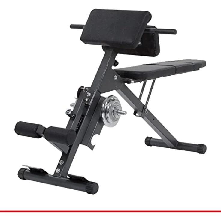 HAMMER Bauch Rückentrainer Ab And Back Trainer Bauch-rückentrainer, schwarz, 7-fach verstellbare Rückenlehne, ergonomisches Design, platzsparend klappbar – Bild 1