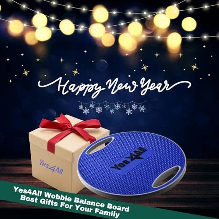 Yes4All P617 Kunststoff Wobble Balance Board, 40 cm Oberfläche Balance Board für Stehen, Core Training, Gym Home Workout (Kobaltblau) – Bild 2