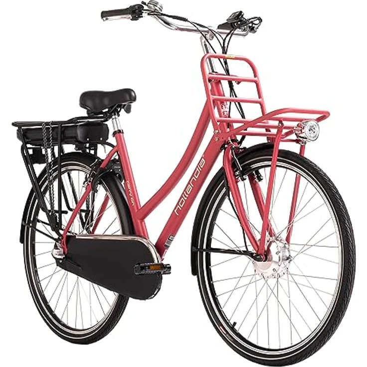 Adore E-Citybike Damen Hollandia Carry on 28'' E-Bike rot 250 Watt Li-Ion 36V/13 Ah 3 Gänge - Preisvergleich – Bild 1
