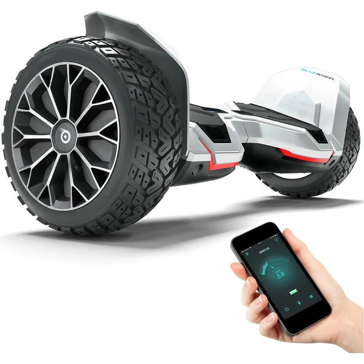 Bluewheel Electromobility HX510 Balance Scooter, 8.5" Vollgummireifen, LED-Scheinwerfer, Bluetooth-Lautsprecher, Sicherheitsmodus für Kinder