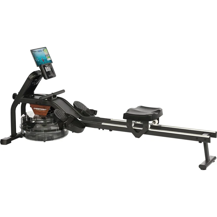 Christopeit Sport® Rudergerät Wasserrudergerät Garda (Kinomap-App kompatibel), Rudermaschine