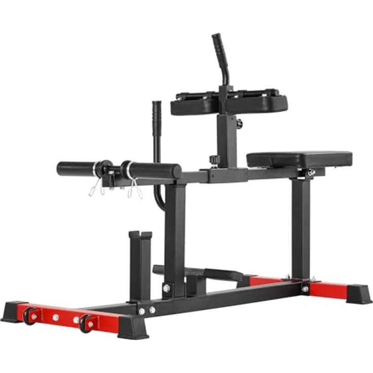 VEVOR sitzende Wadenmaschine UB2912, Kraft-Beintrainer mit 200 kg Tragkraft für Beinübungen, Schwarz + Rot – Bild 11