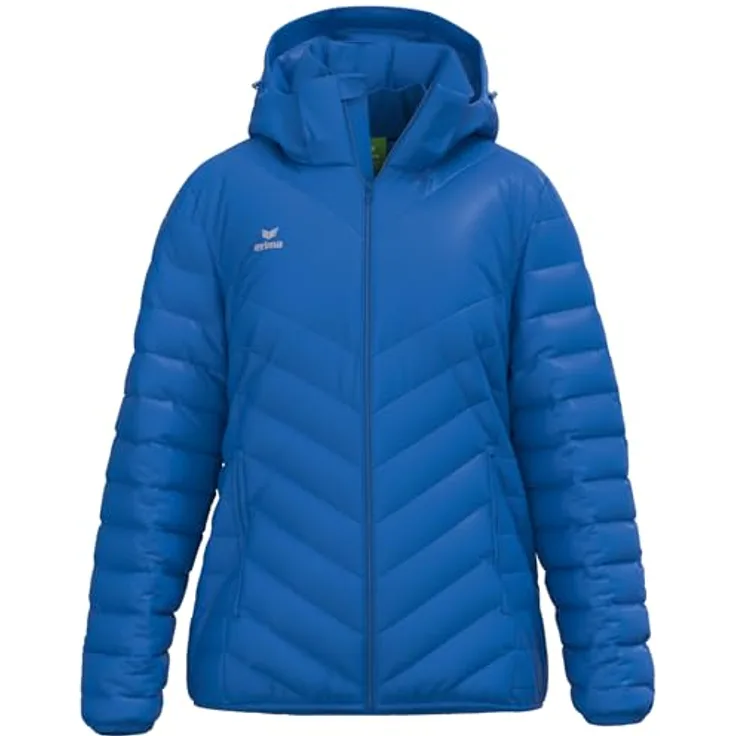 ERIMA CMPT Pufferjacke, leichte Steppjacke mit hohem Kragen und abnehmbarer Kapuze, new royal, Größe 34