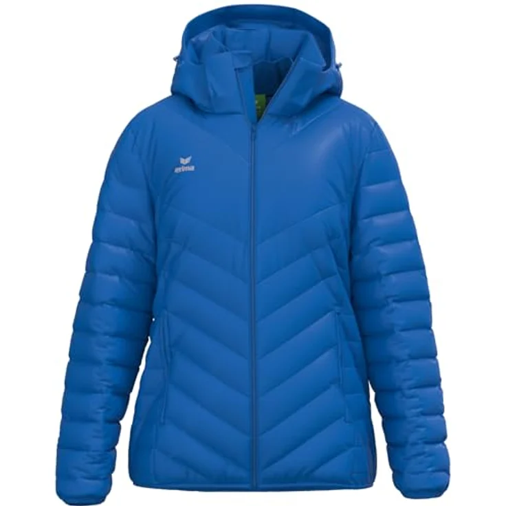 ERIMA CMPT Pufferjacke, leichte Steppjacke mit hohem Kragen und abnehmbarer Kapuze, new royal, Größe 34 – Bild 1