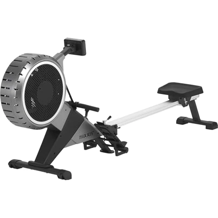 MAXXUS Rudergerät 7.4 - Klappbar, Verstellbar, Magnetbremssystem, Luftwiderstand, 8 Stufen, 120 kg, LCD, Kugelgelagerter Rudersitz, Ergonomisch - Schwarz - Rudermaschine, Ruderzugmaschine, Rower für Zuhause – Bild 2