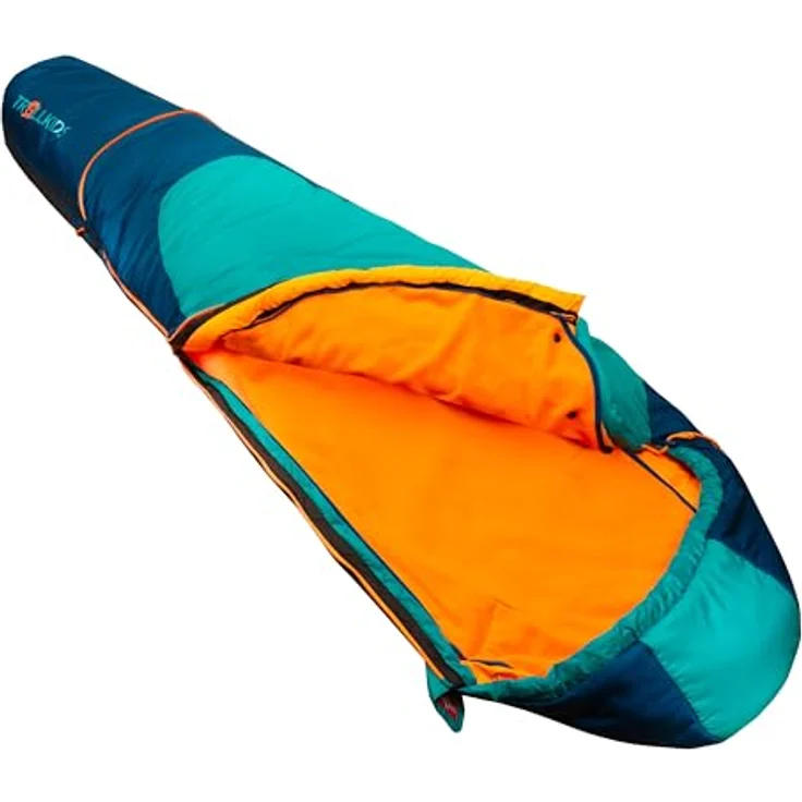 Trollkids Kid's Femund 3in1, Schlafsack für Kinder mit Fleece-Innenschlafsack, Sea Green und Madeira Blue – Bild 9
