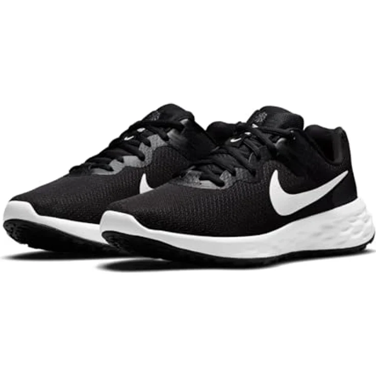 Nike Revolution 6 Running, Herren Laufschuhe, atmungsaktives Obermaterial, Gummisohle, Schwarz, Größe 41 – Bild 6