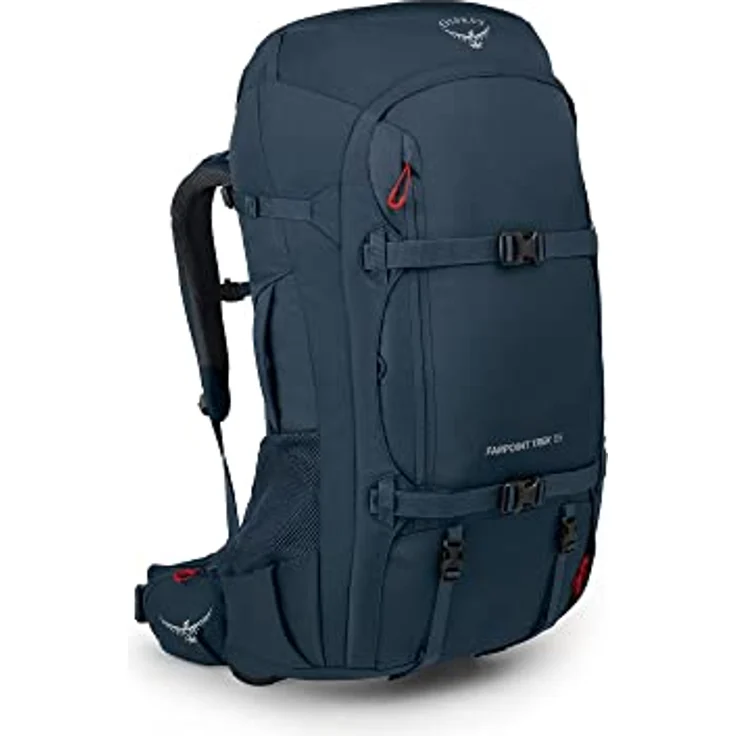 Osprey Farpoint Trek 55 Herren Rucksack (1 Stück), belüftetes Airspeed-Trampolin-Rückensystem – Bild 1