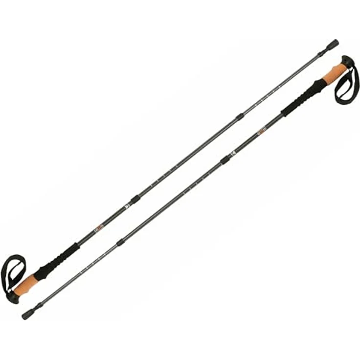 Origin Outdoors Twist-Lock Trekkingstöcke, Mehrfarbig, mit ergonomischen Griffen und austauschbaren Tellern für unterschiedliches Gelände – Bild 1