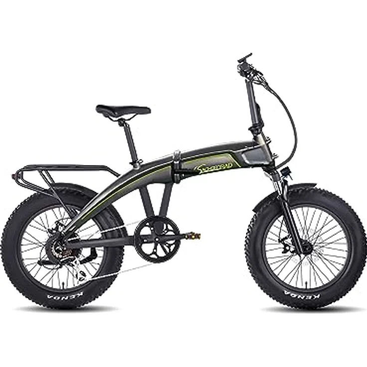 SachsenRAD E-Folding Bike Klapprad F6 Safari 20 Zoll Fatbike StVZO | 85N.M Bafang Geländemotor | Interne Kabelführung | Hochwertige Eloxierung | Klappbar Pedelec e-Fatbike, Schwarz – Bild 1