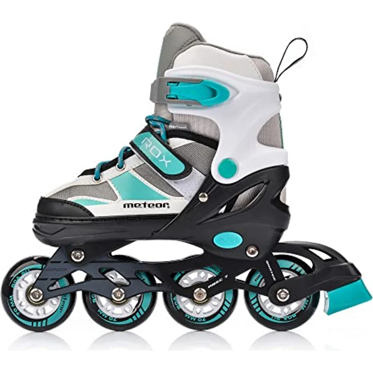 Meteor ROX Inlineskates Kinder, Rollschuhe S 30-33 in mint, höhenverstellbar, Aluminiumrahmen, ABEC-7 Lager – Bild 6