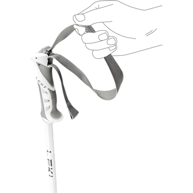 LEKI Damen Bliss Skistöcke, Fixlänge, aus Aluminium TS 5.0, Gunmetal-White-Roségold, 115 cm – Bild 3
