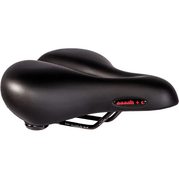 P&P Procycling Velosattel Bequemsattel aaaah+O 611, schwarz, 270x210mm, 810g