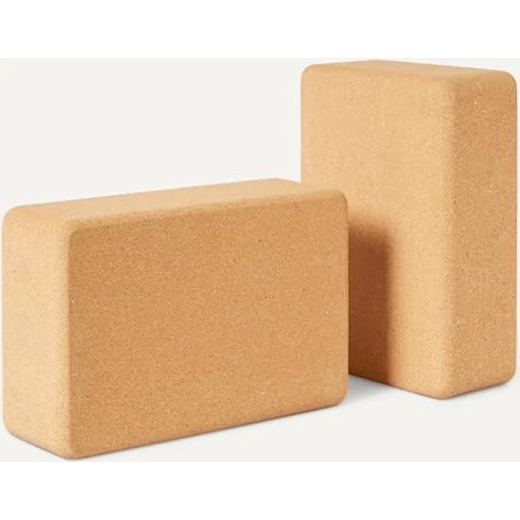 Amazon Basics Naturkork-Yogablock, 2er-Set, rutschfest, 23 x 15 x 8 cm – Bild 5
