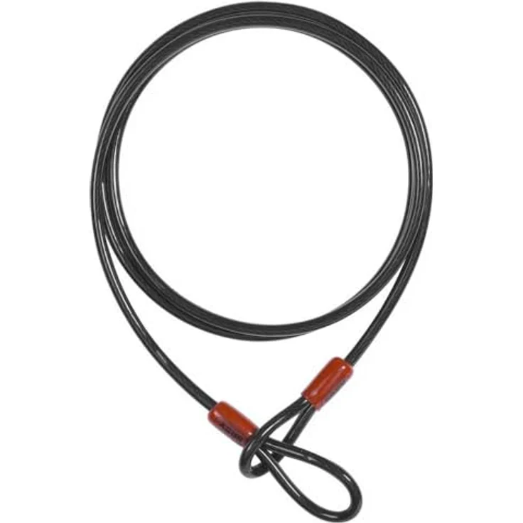 ABUS Cobra 10/140, Schlaufenkabel aus ummanteltem Stahlseil für Fahrrad- und Motorrad-Zubehör, 1,4 Meter lang, 10 mm stark, Schwarz – Bild 1