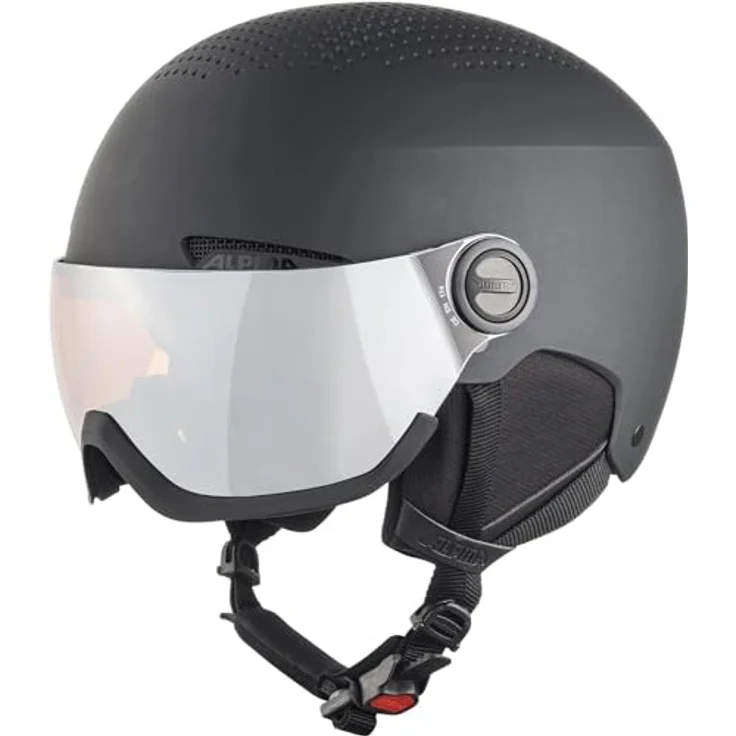 ALPINA SPORTS Arber Visor, Skihelm (58 - 61 cm, L) mit Hartschalenkonstruktion, verspiegeltem Visier und aktivem Ventilationssystem – Bild 1