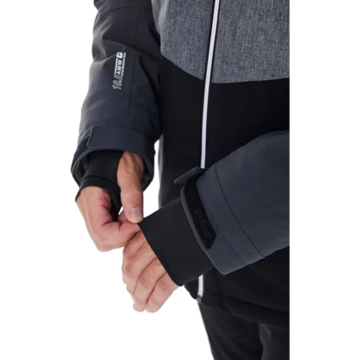 Killtec KSW 45, Skijacke mit 10.000 mm Wassersäule, atmungsaktiv, Colourblock-Design, grau, 3XL – Bild 4
