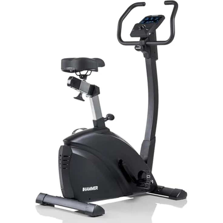HAMMER Ergometer Exum XTR, Heimtrainer mit Bluetooth, 12 Trainingsprogrammen, Induktionsbremssystem, präzise Wattsteuerung bis 400 Watt, 150 kg Gewichtsbelastung – Bild 1