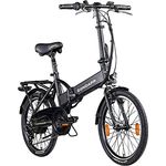 ZÜNDAPP Z101 Faltrad E-Bike 20 Zoll Klapprad Pedelec StVZO Elektrofaltrad 6 Gang, Schwarz