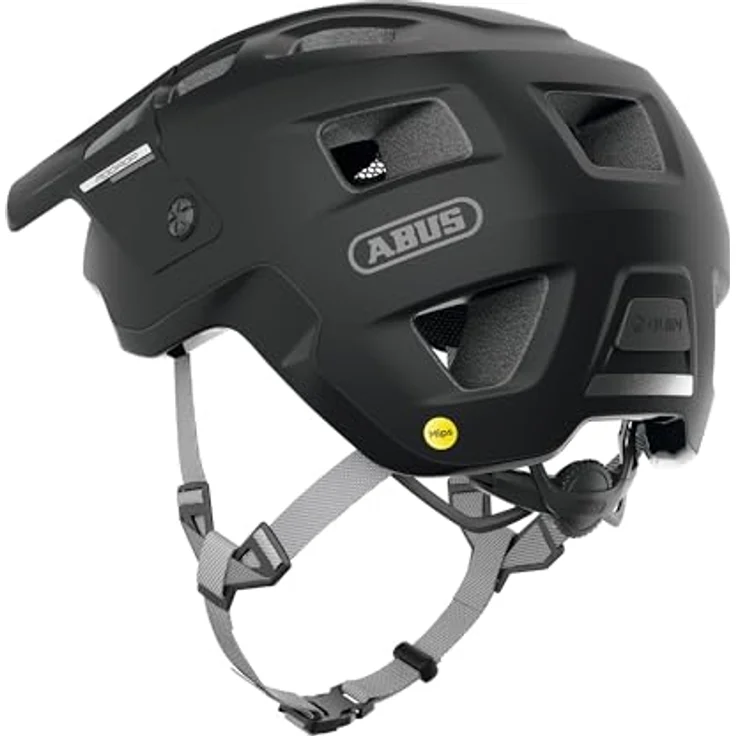 ABUS MTB-Helm MoDrop MIPS, Schwarz, anpassbarer Mountainbike-Helm mit Zopfkompatibilität und Multi-Shell In-Mold Technologie – Bild 4