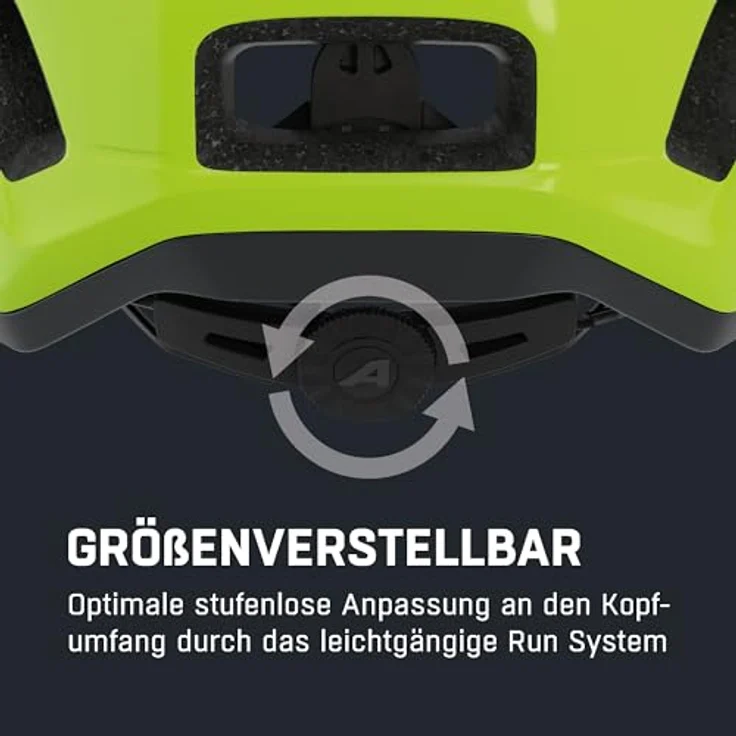 Alpina Paranus be-visible, glänzender Fahrradhelm mit stoßabsorbierender EPS-Innenschale, Größe 52-56 cm – Bild 5