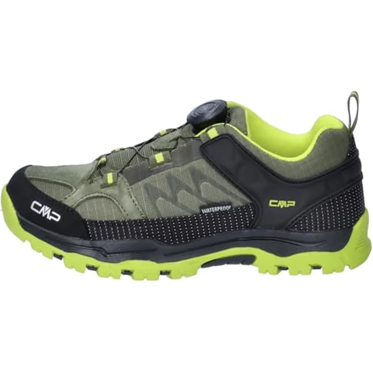CMP Kids Kiruna Fitgo Trekking Shoes WP, wasserdichte Wanderschuhe mit hoher Dämpfung, Kaki-Acido, Größe 35 – Bild 2