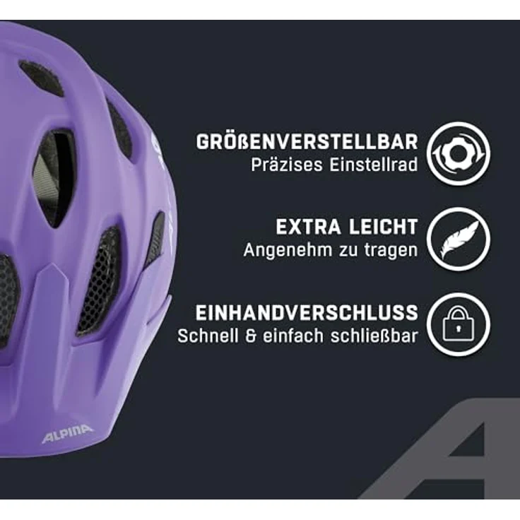 ALPINA CARAPAX JR FLASH Fahrradhelm Kinder, LED-Rücklicht, Inmold-Technologie, optimaler Schutz, hohe Sichtbarkeit, schwarz – Bild 3