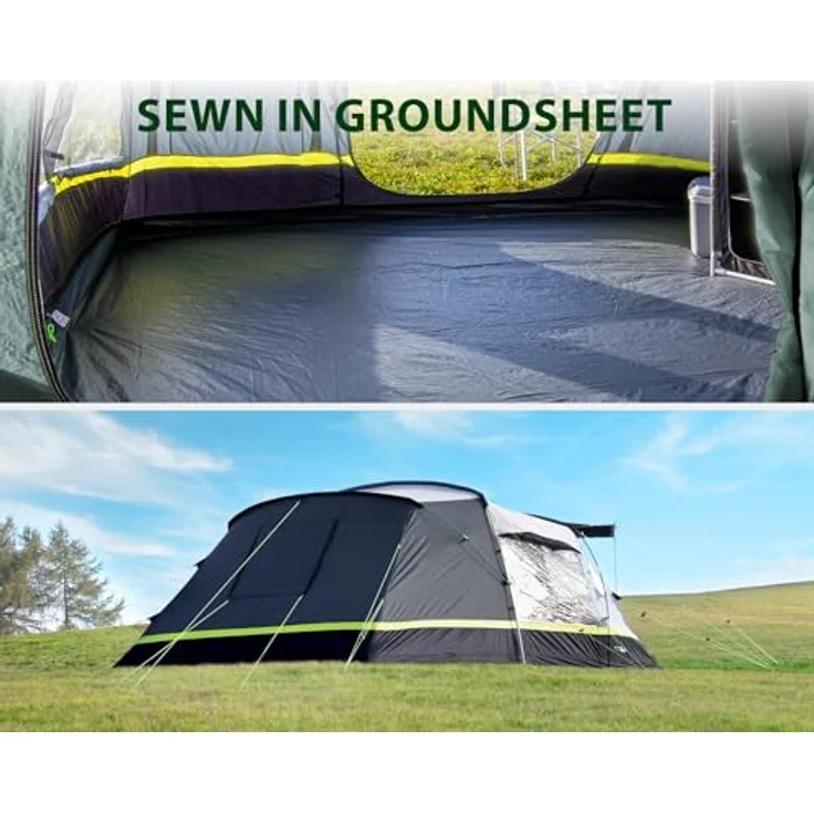 Brunner Tunnelzelt, 5-Personen Familienzelt mit 18 kg Gewicht und eingenähter Bodenwanne aus robustem PE-Material – Bild 9