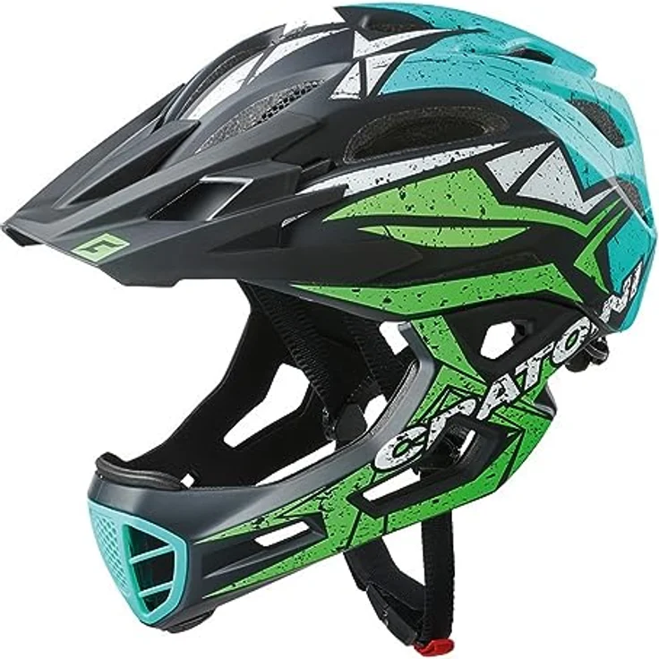 Fahrradhelm Cratoni C-Maniac Pro (MTB) sw/lime/türkis matt, Gr. L/XL (58-61cm) – Bild 2