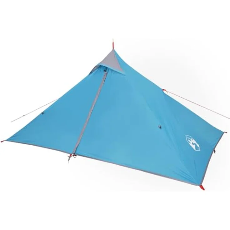 vidaXL Hängezelt, Tipi Zelt für 1 Person, wasserdicht mit abnehmbarem Überzelt, Trekkingzelt für Outdoor Camping, Blau – Bild 1