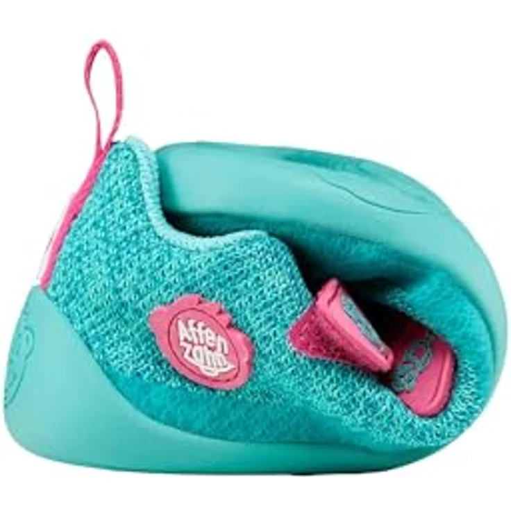 Affenzahn Kid's Barfussschuh Knit Happy, Unisex Kletterschuhe aus recyceltem Polyester mit Klettverschluss, Grün – Bild 6
