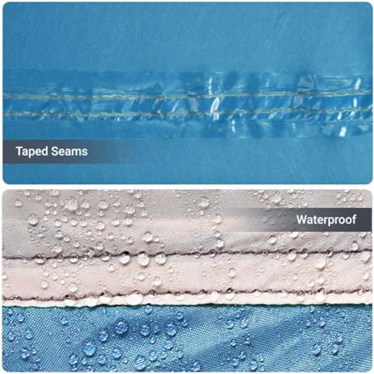 vidaXL Tunnel Familienzelt 8 Personen, wasserdichtes Campingzelt mit Steckverbindungssystem und E-Anschluss, blau, 185T Polyester – Bild 4