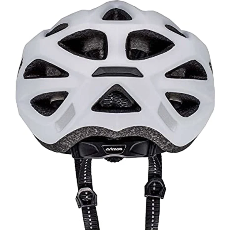 Airtracks Savage KJ-201 Fahrradhelm, In-Mould Konstruktion, 20 Belüftungsöffnungen, Größe L/XL (58cm-63cm), weiß, Unisex – Bild 4