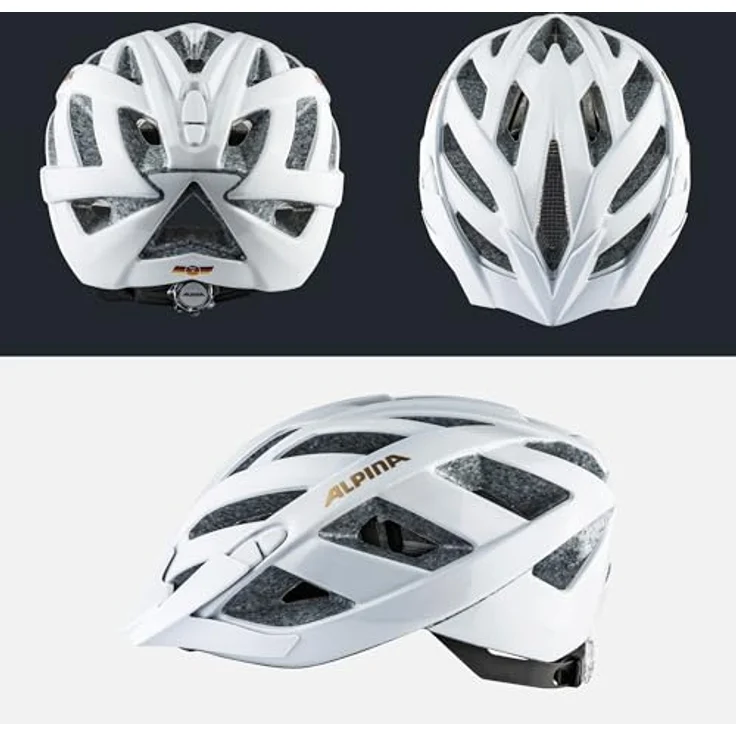 ALPINA Panoma Classic, Touren-Fahrradhelm mit optimaler Belüftung und individuellem Anpassungssystem, weiß – Bild 4