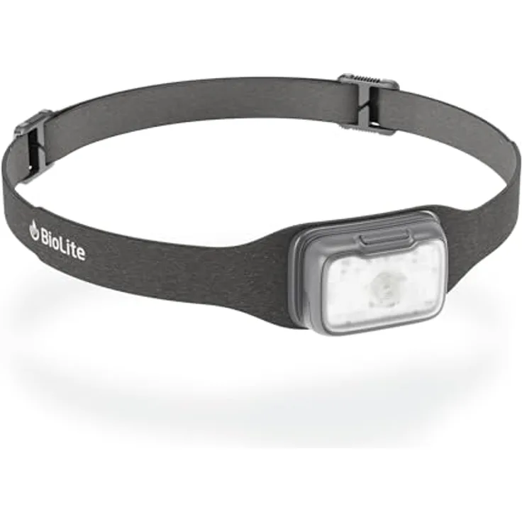 Biolite Stirnlampe 300, schwarz, 300 Lumen, USB-C, schnelles Aufladen in 8 Minuten, IP67 wasserdicht