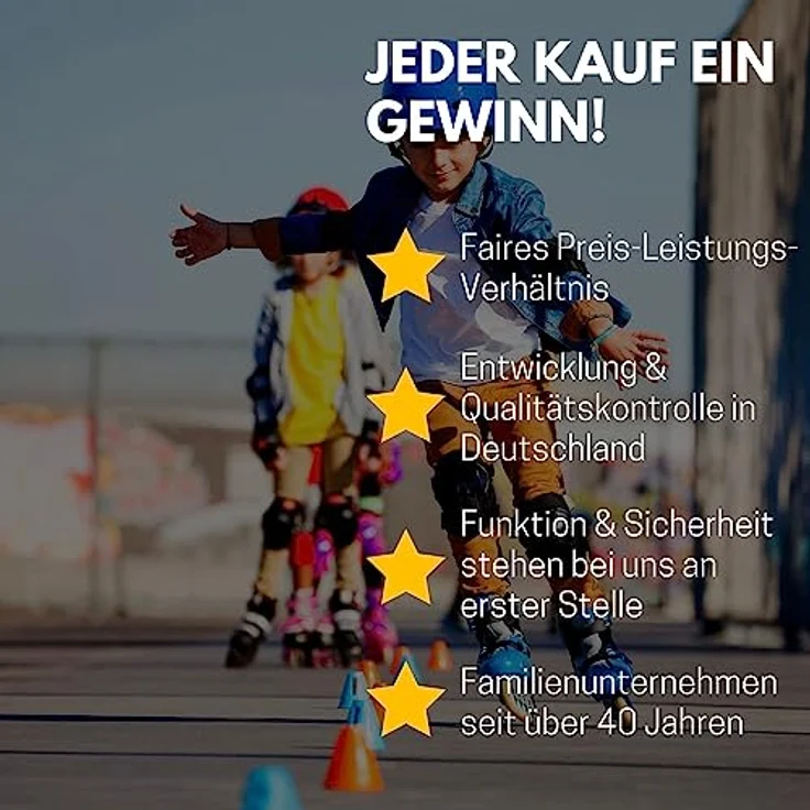 Best Sporting Inlineskates Robuste Inliner für Jugendliche mit Bremse - Größenverstellbar, ABEC 7 Carbon-Kugellager, High Rebound Rollen - Schwarz – Bild 6