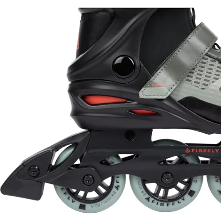 Firefly ILS A84 Inline-Skate, 84 mm Räder, ABEC-7 Lager, Grey/Yellow, Größe 41, verstellbarer Schnallenverschluss – Bild 4