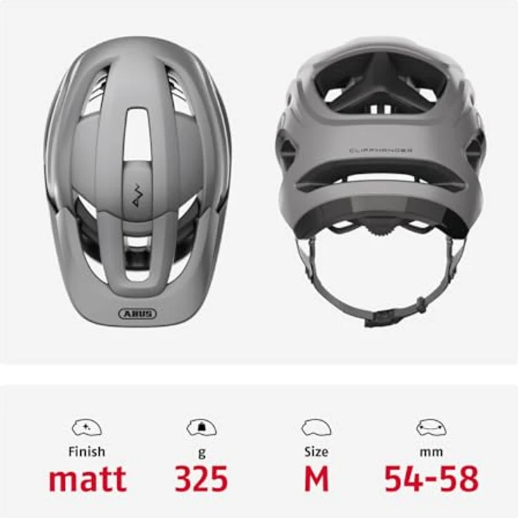 Abus CliffHanger, MTB Velohelm (54 - 58 cm) mit TriVider-Gurtband und ActiCage Verstärkung – Bild 3
