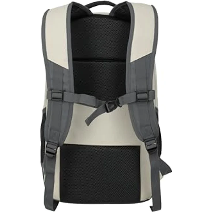 Travelite Rucksack BASICS, Handgepäck Laptop Rucksack 15,6 Zoll, Tagesrucksack mit vielen Fächern, Aufsteckfunktion, 22 Liter, Nature/Anthracite – Bild 3