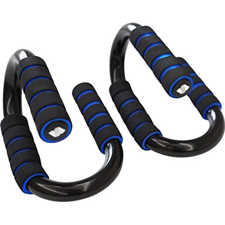Sport-Tec Push Up Liegestützgriffe, rutschfester Schaumstoffgriff, stabiler Stahl, 360-Grad-Design, Paar – Bild 2