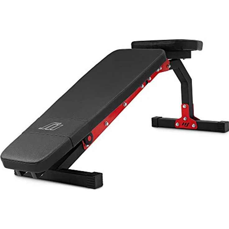 Marbo Sport Verstellbare Trainingsbank MH-L114 2.0, Hantelbank Schwarz, belastbar bis 200 kg, 9 Rückenlehnenwinkel, reißfeste Polsterung – Bild 3