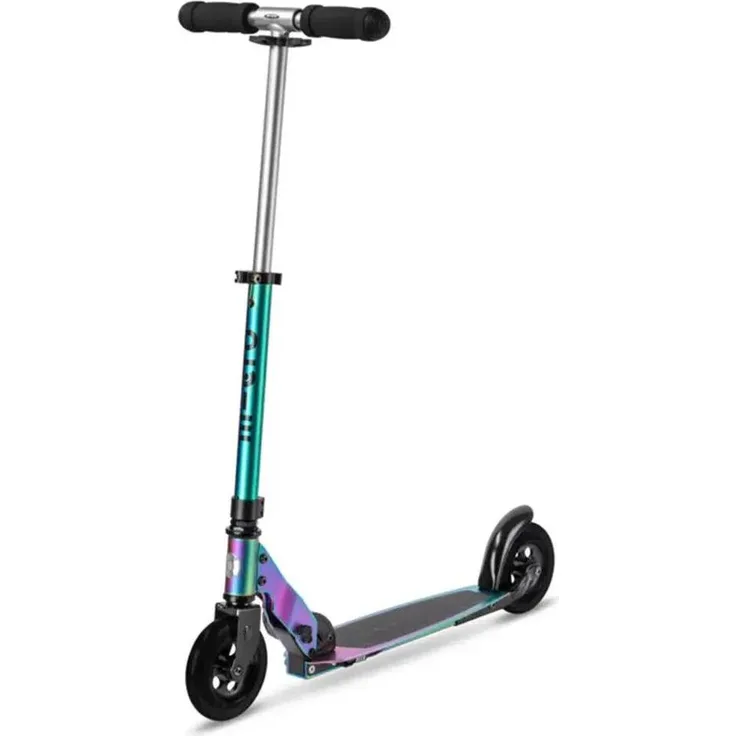 Micro Mobility Micro Speed+, E-Scooter mit stossdämpfenden Rädern, verstellbarem Lenker und mattem Neochrome-Finish